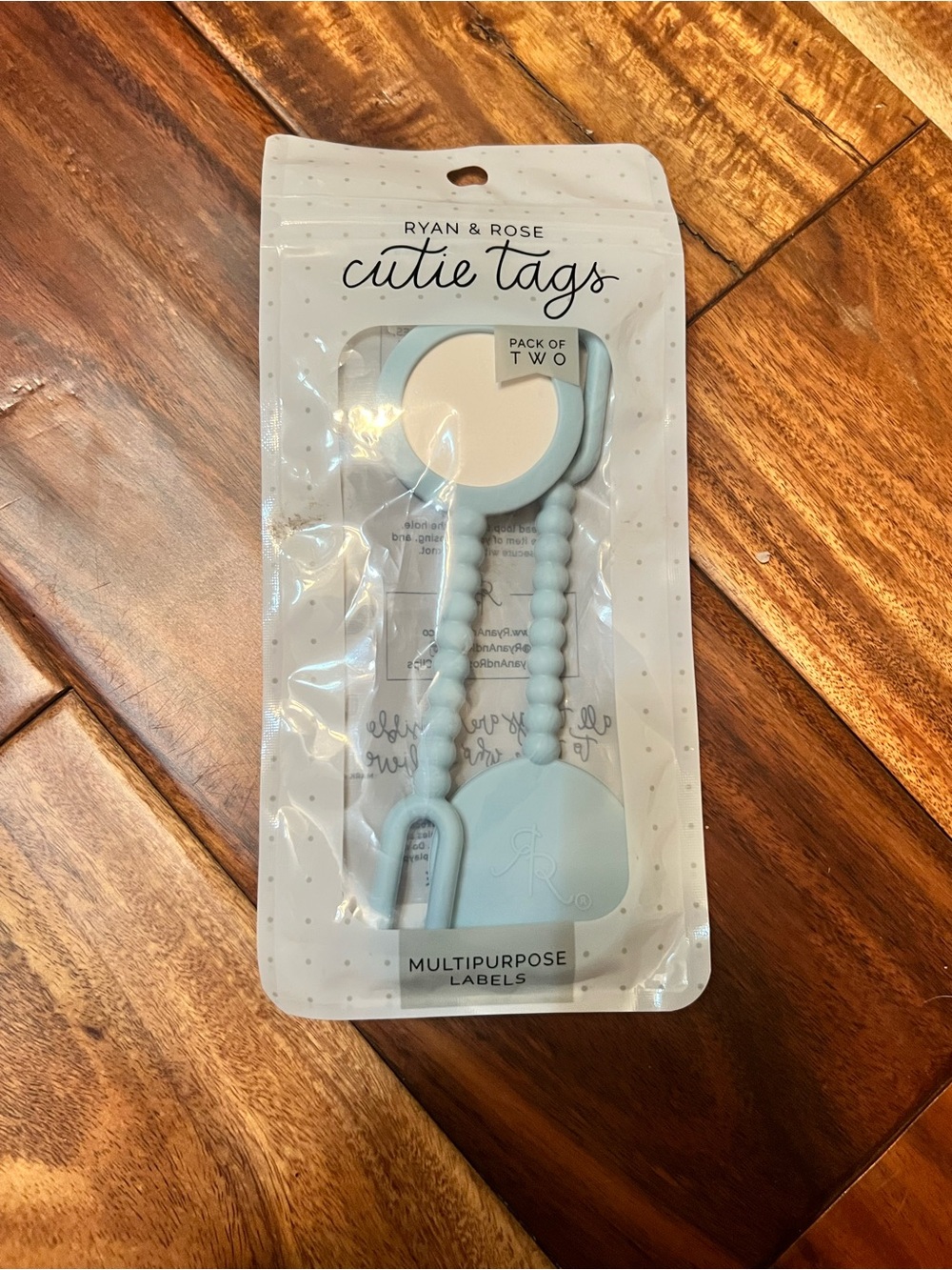 Ryan and rose light blue silicone cutie tags. New!